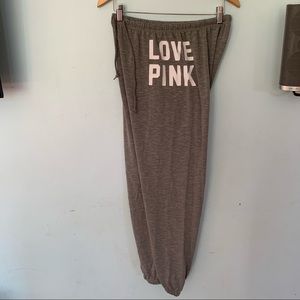 vs PINK sweat pants heather grey